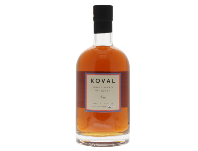 Koval Single Barrel Rye 750ml ($4 ,30ml Pour)
