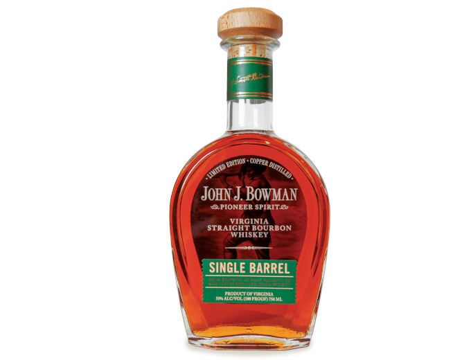 John J Bowmans Single Barrel 750ml ($5, 30ml Pour)