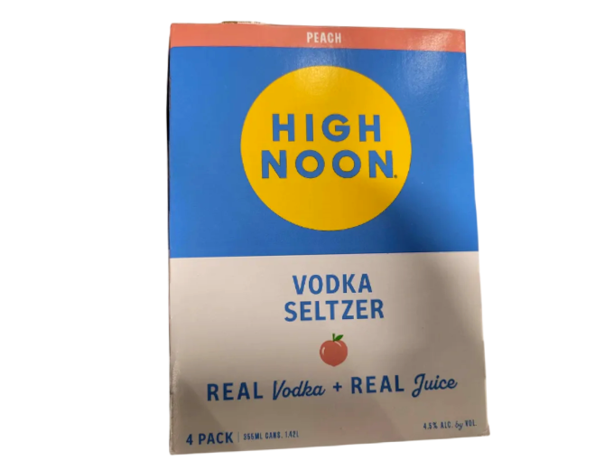 High Noon Vodka & Soda Peach 12oz 4-Pack Can