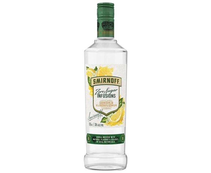 Smirnoff Zero Sugar Lemon & Elderflower 750ml