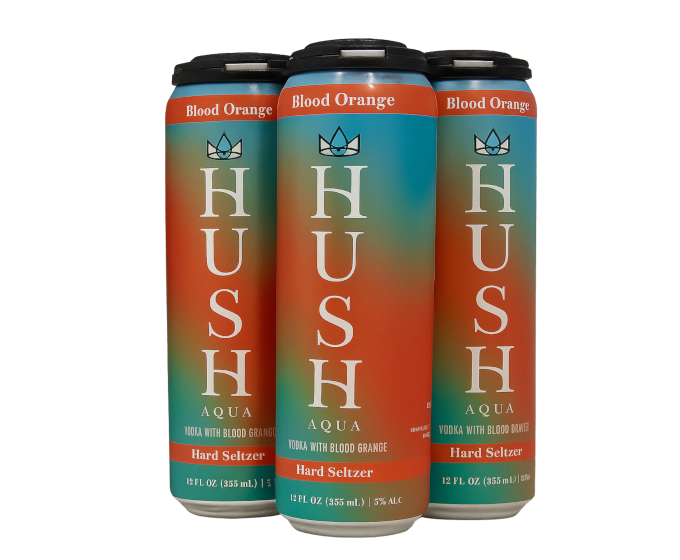 Hush Aqua Blood Orange 12oz 4-Pack Can