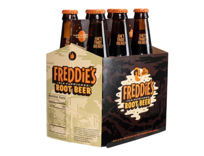 Freddies Old Fashioned Root Beer 12oz 6-Pack Bottle