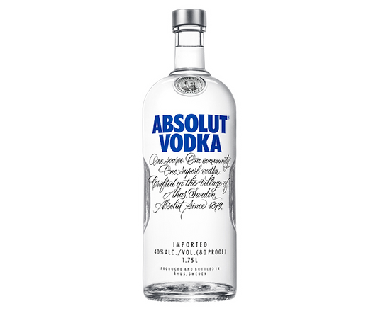 Absolut 1.75L ($2, 30ml Pour)