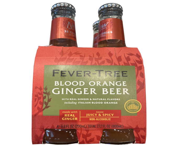 Fever Tree Blood Orange Ginger Beer 6.8oz 4-Pack