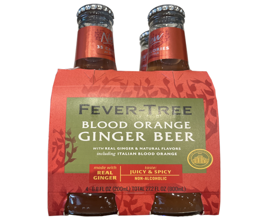 Fever Tree Blood Orange Ginger Beer 6.8oz 4-Pack