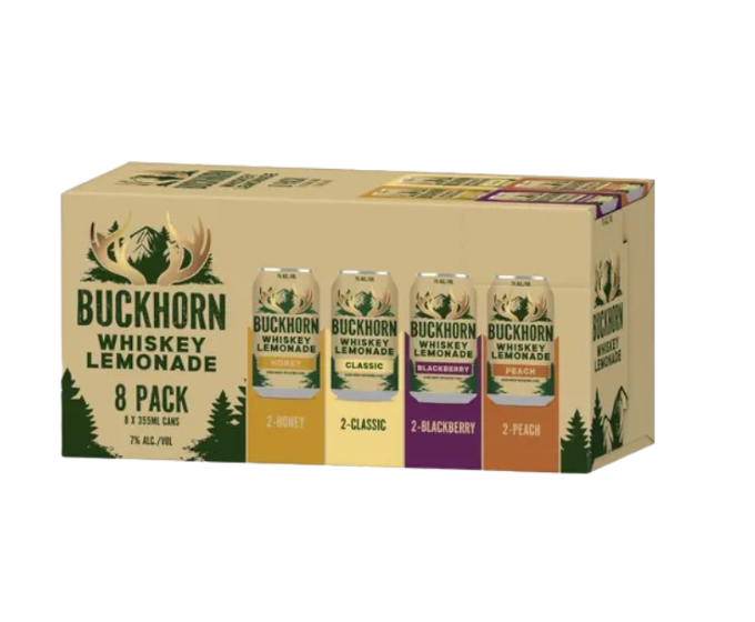 Buckhorn Whiskey Lemonade Variety 12oz 8-Pack Can