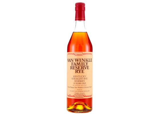 Old Rip Van Winkle Family Reserve 13 Years Old Kentucky Rye 750ml ($85 ,30ml Pour)