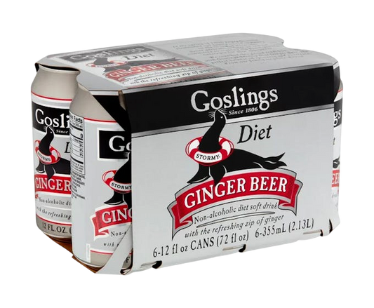 Goslings Diet Ginger Beer 12oz 6-Pack Can
