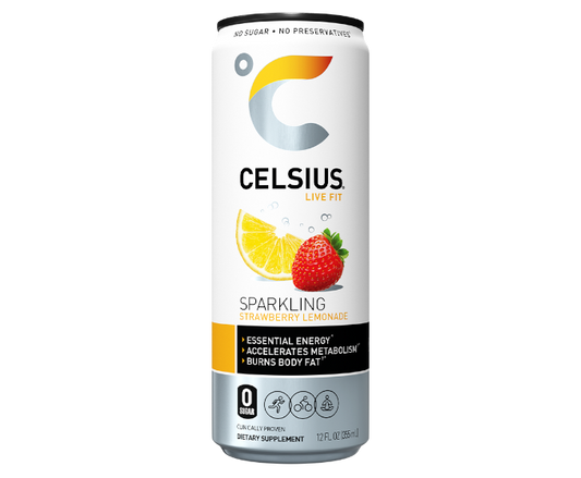 Celsius Sparkling Strawberry Lemonade 12oz Single Can