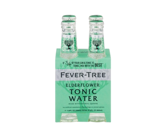 Fever Tree Elderflower Tonic Water 6.8oz 4-Pack