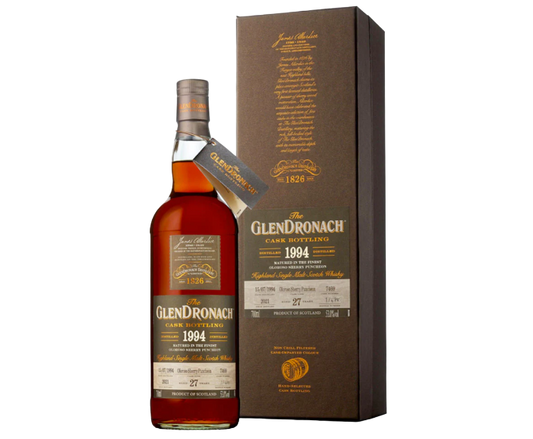 Glendronach 27 Years Oloroso Sherry Puncheon 1994 700ml ($55, 30ml Pour)