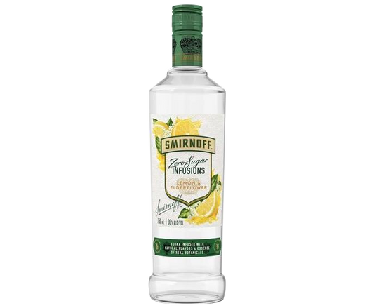 Smirnoff Zero Sugar Lemon & Elderflower 750ml