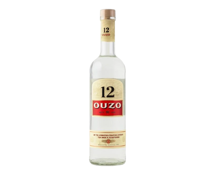 12 Ouzo 750ml ($2, Pour 30ml)