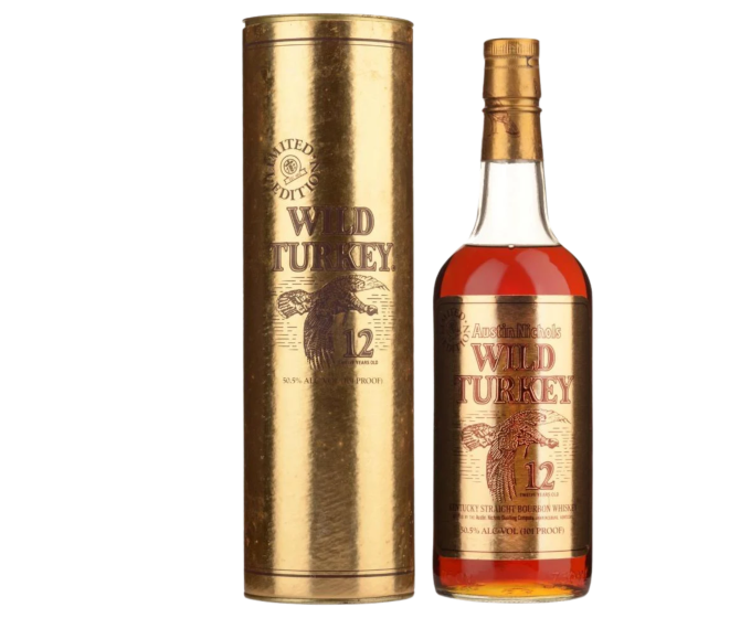 Wild Turkey 12 Years 1992 Vintage Cheesy Gold Foil 750ml (No Barcode)