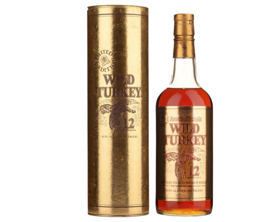 Wild Turkey 12 Years 1992 Vintage Cheesy Gold Foil 750ml (No Barcode)