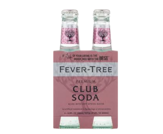 Fever Tree Club Soda 6.8oz 4-Pack Bottle