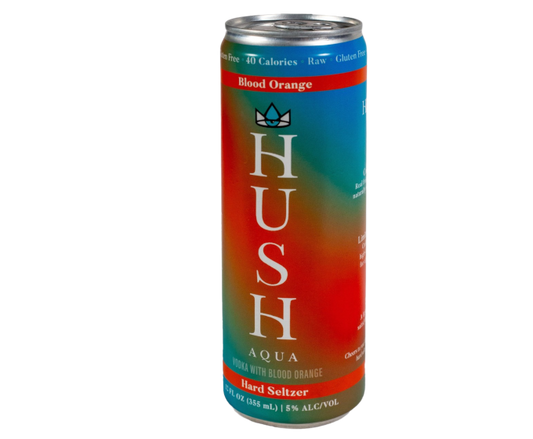 Hush Aqua Blood Orange 12oz Single Can