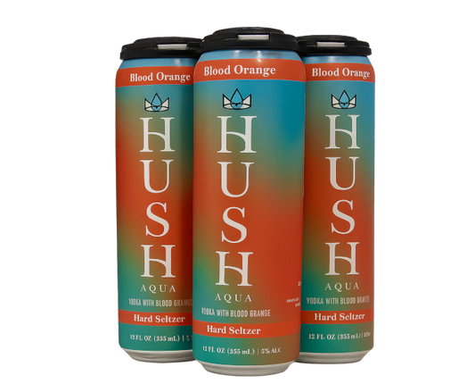 Hush Aqua Blood Orange 12oz 4-Pack Can