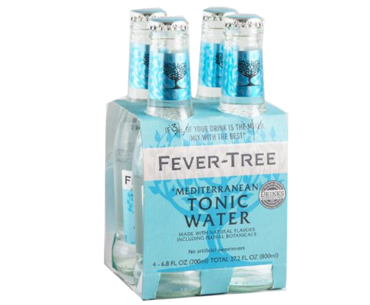 Fever Tree Mediterranean Tonic Water 6.8oz 4-Pack